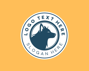 Groomer - Canine Wolf Dog logo design