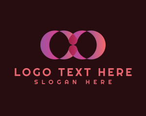 Abstract Pink Loop Logo