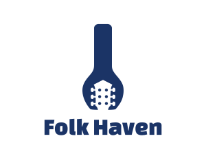 Folk - Wrench Guitar Repair logo design