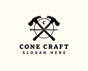 Hammer Carpentry Construction logo design