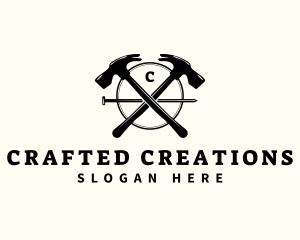 Hammer Carpentry Construction logo design