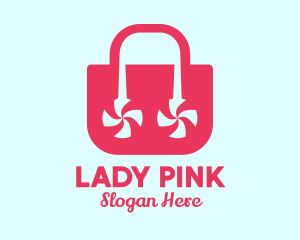 Pink Candy Bag  logo design