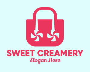 Pink Candy Bag  logo design