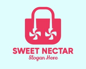 Pink Candy Bag  logo design