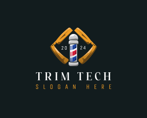 Trim - Barber Haircut Razor logo design