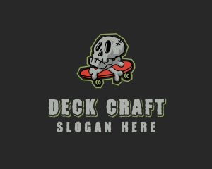 Deck - Street Skate Skull logo design