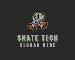 Street Skate Skull logo design