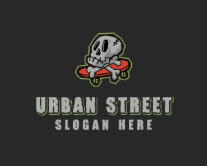 Street - Street Skate Skull logo design