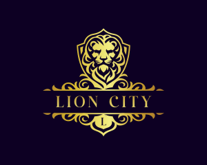 Majestic Lion Crest logo design