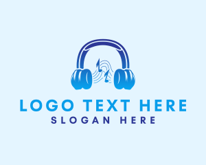Recording - Music Headphone Gadget logo design