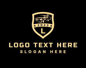 Badge - Towing Pickup Truck Shield logo design