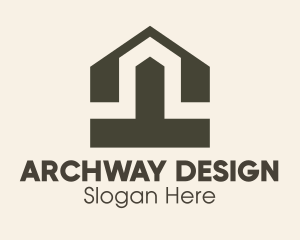 Archway - Brown Arch Doorway logo design