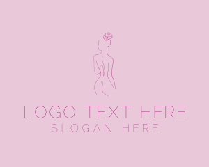 Massage - Nude Flawless Woman logo design