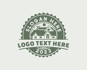 Town House - Village House Roofing logo design