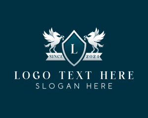 Shield - Premium Pegasus Crest logo design