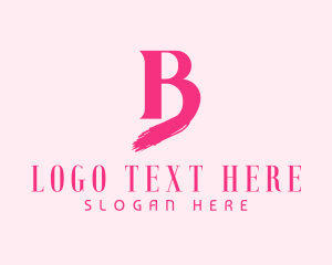 Brush - Cosmetics Brushstroke Letter B logo design