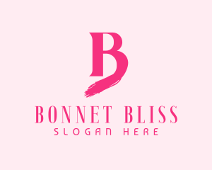 Cosmetics Brushstroke Letter B logo design