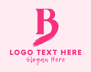 Brushstroke - Cosmetics Brushstroke Letter B logo design