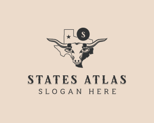 Longhorn Cattle Texas logo design