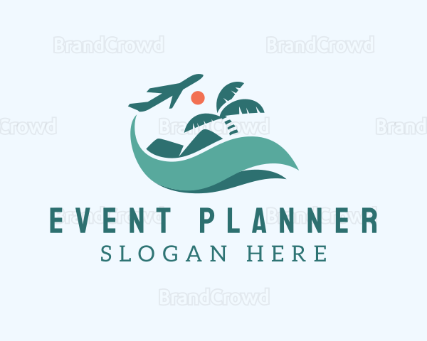 Tropical Plane Vacation Logo