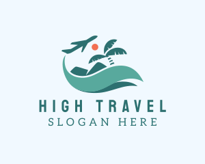 Tropical Plane Vacation Logo