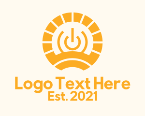 Sustainable  Energy - Orange Solar Power logo design