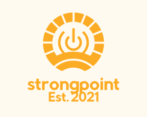 Sunshine - Orange Solar Power logo design