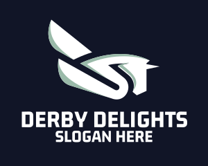 Derby - Winged Pegasus Horse logo design