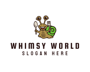 Smiling Snail Cutlery logo design