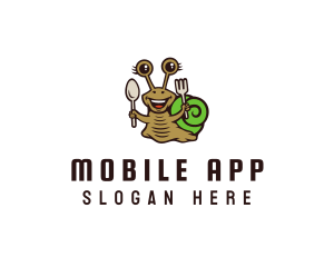 Fancy - Smiling Snail Cutlery logo design