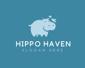 Hippo Bird Animal Welfare logo design