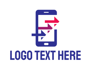 Phone Arrows Tech logo design