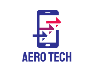 Phone Arrows Tech logo design