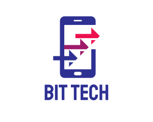 Phone Arrows Tech logo design