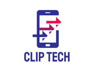 Phone Arrows Tech logo design