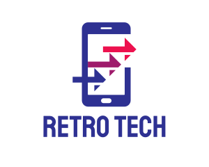 Phone Arrows Tech logo design