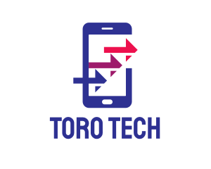 Phone Arrows Tech logo design