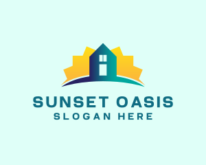 Sunset Home Subdivision logo design