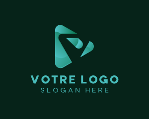 Gradient Business Letter V Logo