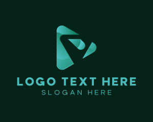 Tech - Gradient Business Letter V logo design