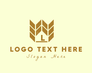 Rye - Wheat Grain Crown logo design