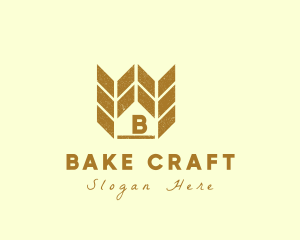 Wheat Grain Crown logo design