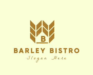 Barley - Wheat Grain Crown logo design