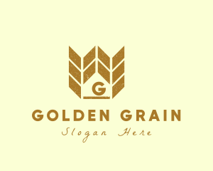 Grain - Wheat Grain Crown logo design