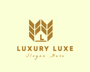 Wheat Grain Crown logo design