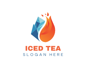 Iceberg Flaming Business logo design