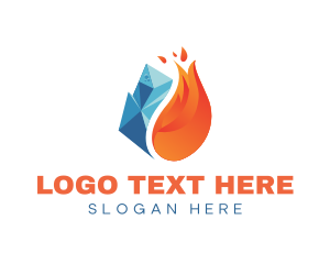 Iceberg - Iceberg Flaming Business logo design