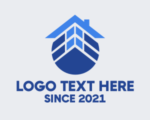 Residential - Blue Housing Development logo design