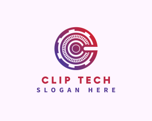 Technology Hologram Gear logo design