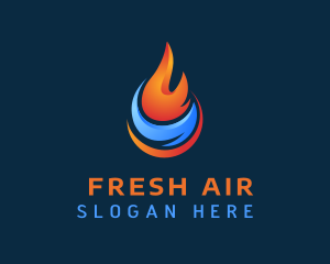 Heat & Cool Fuel Energy logo design